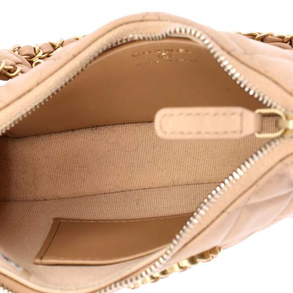 Chanel 19 Zip Hobo Clutch With Chain #240067C39B - Picture 5 of 7